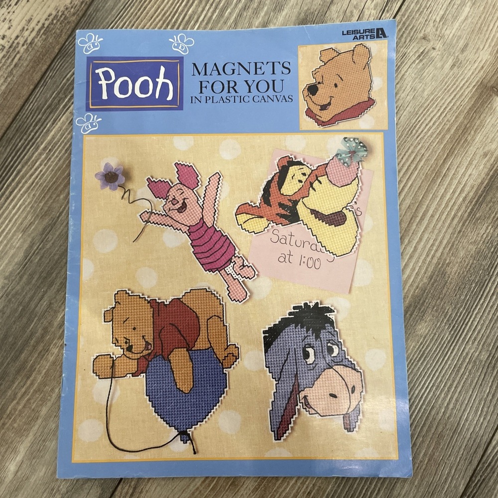 Leisure Arts Leaflet 1862 Pooh Magnets For You in Plastic Canvas © 1999‎